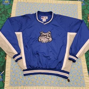 🐶 Vtg 90s 🔥 Georgetown Hoyas Jacket XL 💎 Vintage Pullover Bulldog 🐕 Rare ✨️